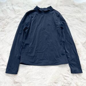 Lands’ End Rashguard swim top long sleeve navy blue girls / kids size XL / 16